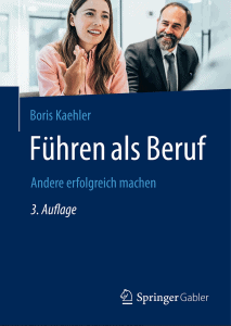 Frontcover des Buches "Führen als Beruf" 3. Auflage